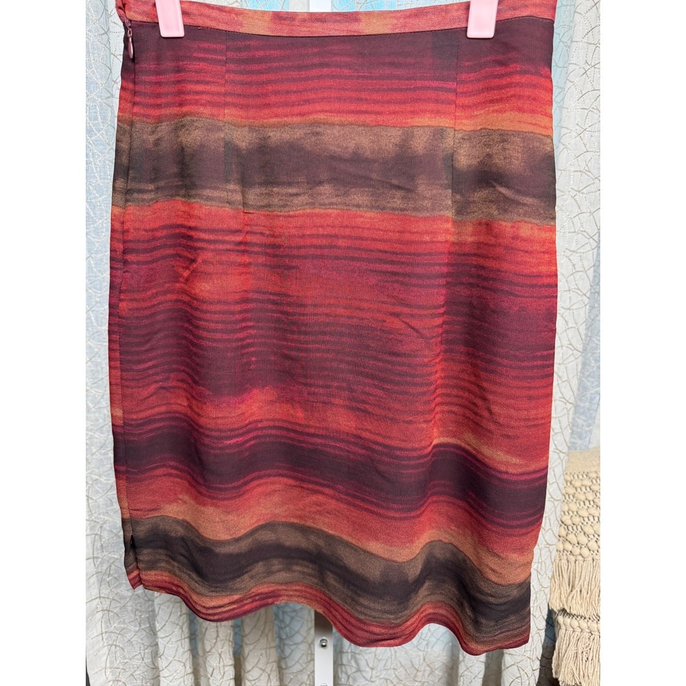 Vintage 80s Bentley Arbuckle Gallery Stripe Pencil Skirt Size 6 Made in USA - Picture 4 of 7